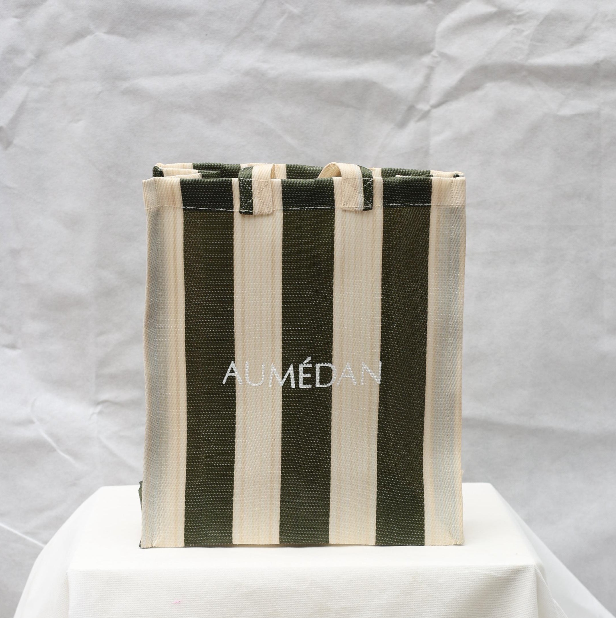 ARMY GREEN/WHITE - MEDIUM TOTE BAG