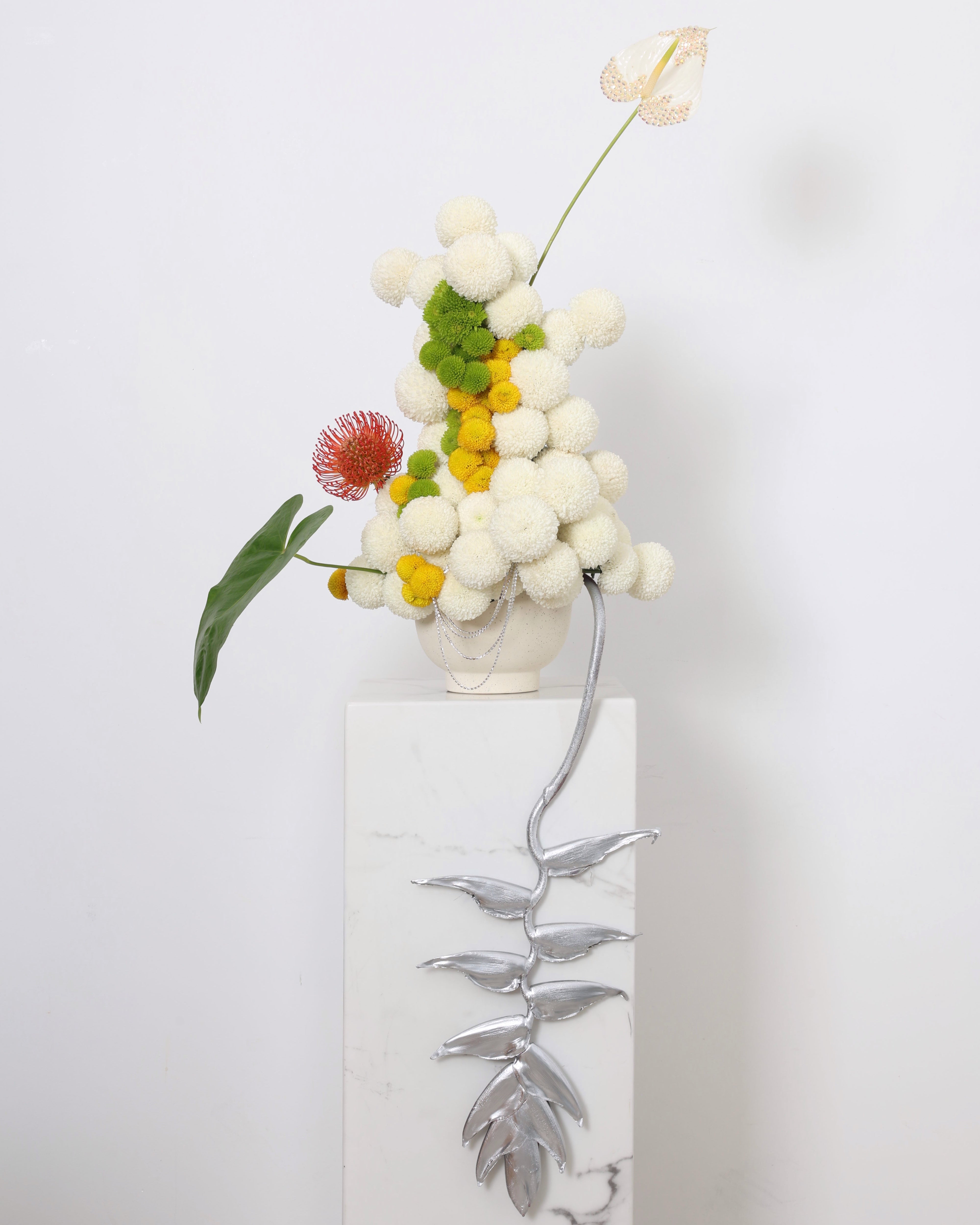 snow above Machu Picchu - VASE ARRANGEMENT