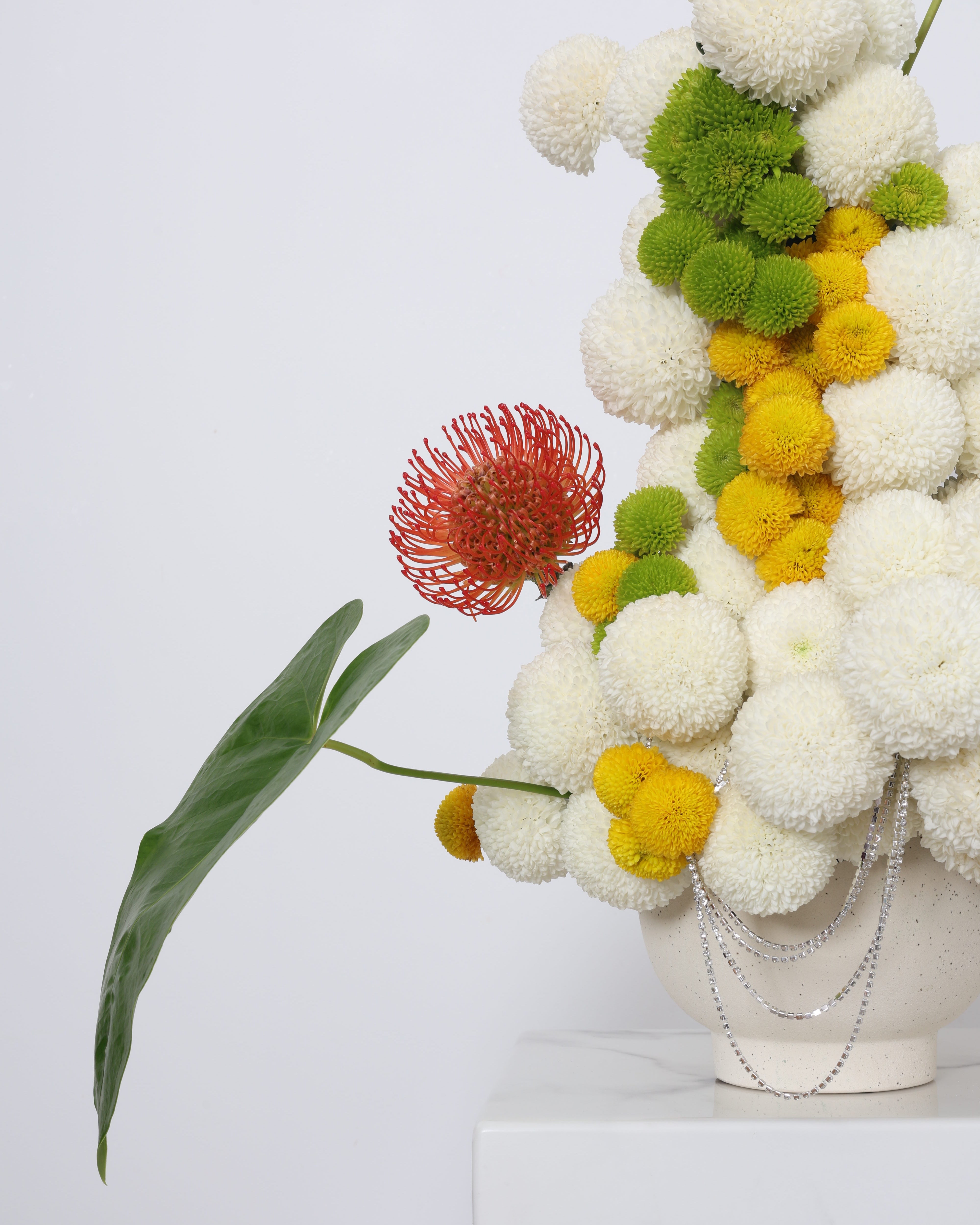 snow above Machu Picchu - VASE ARRANGEMENT