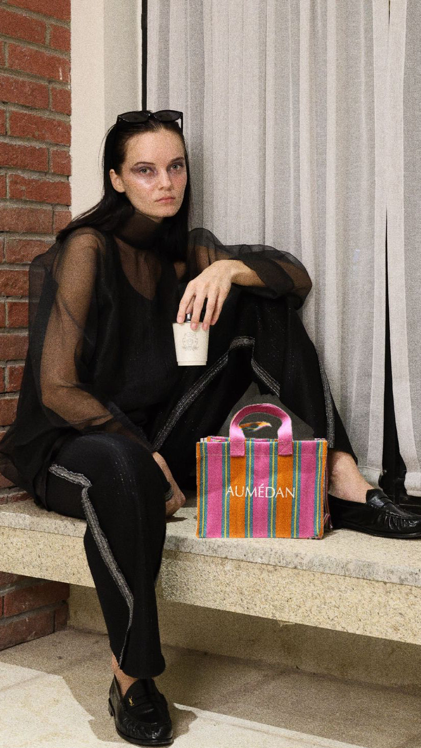 PINK/ORANGE - SMALL TOTE BAG