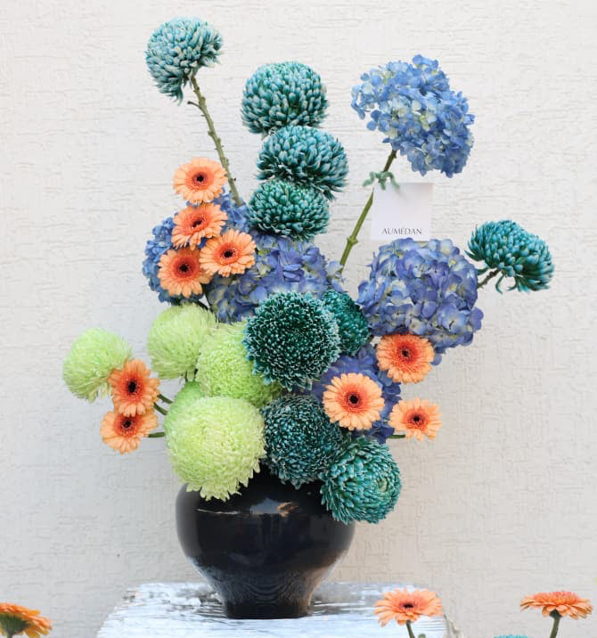 Sunset wave - VASE ARRANGEMENT