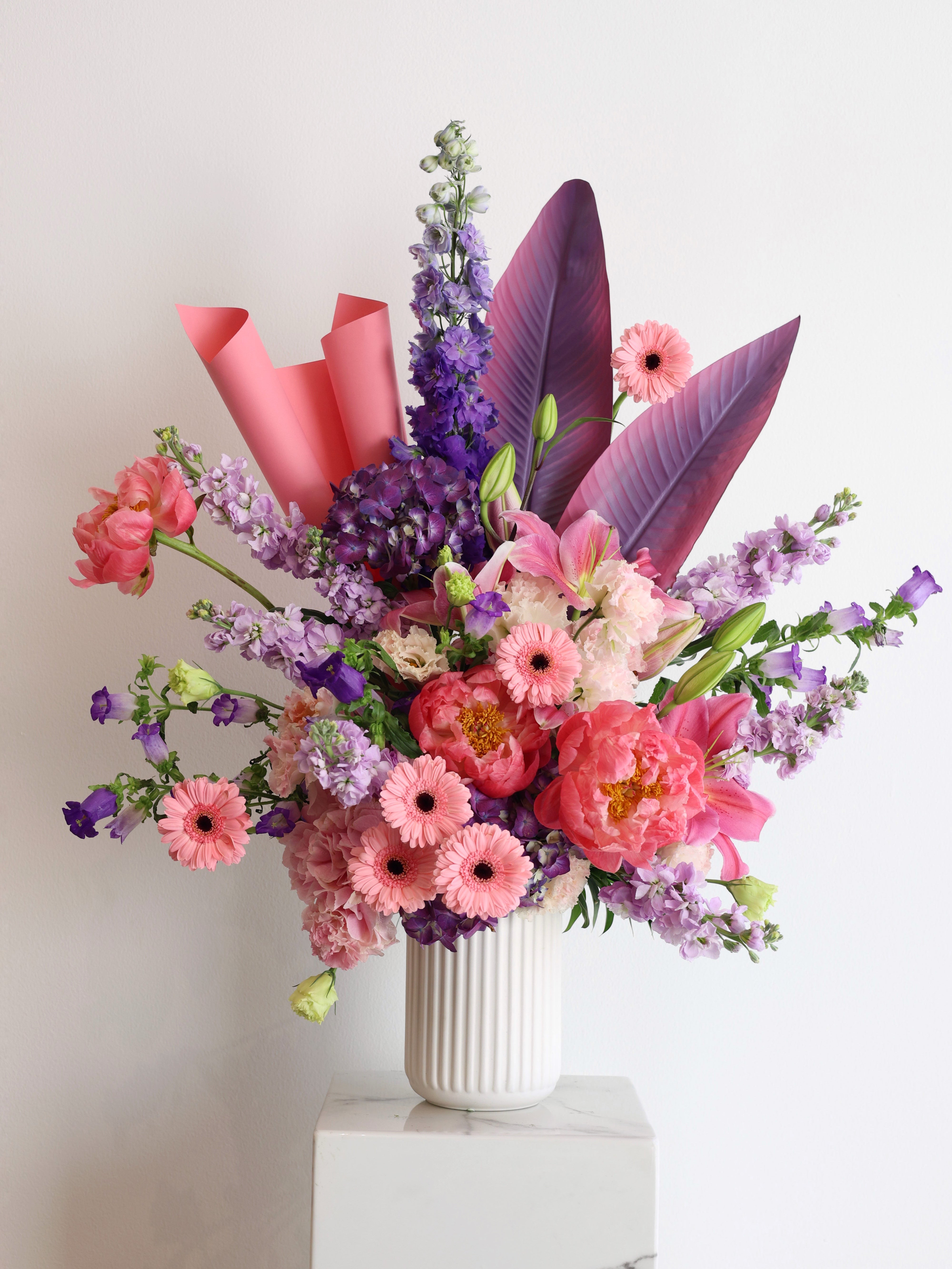 pretty in pink-ish purple - VASE ARRANGEMENT