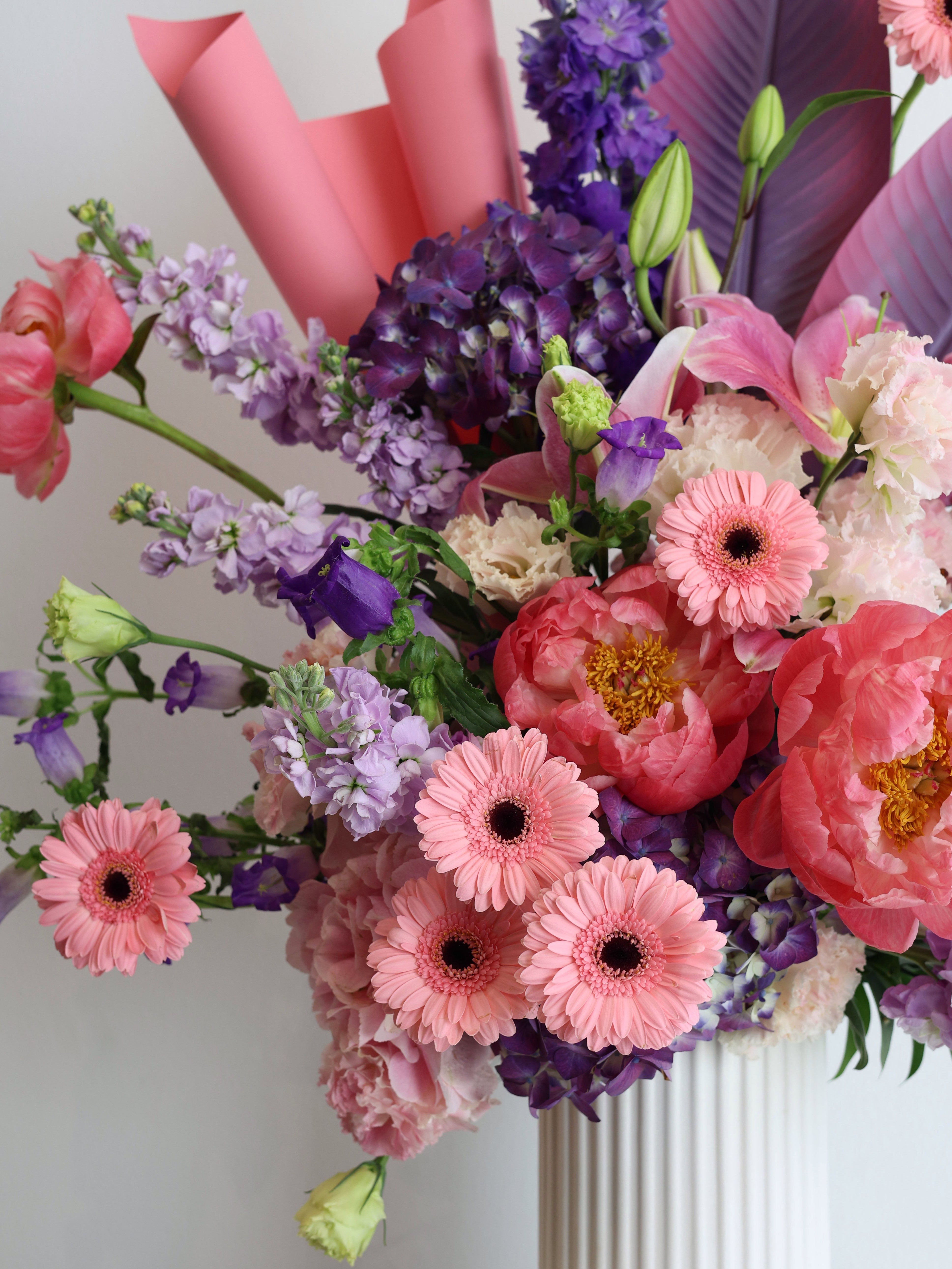 pretty in pink-ish purple - VASE ARRANGEMENT