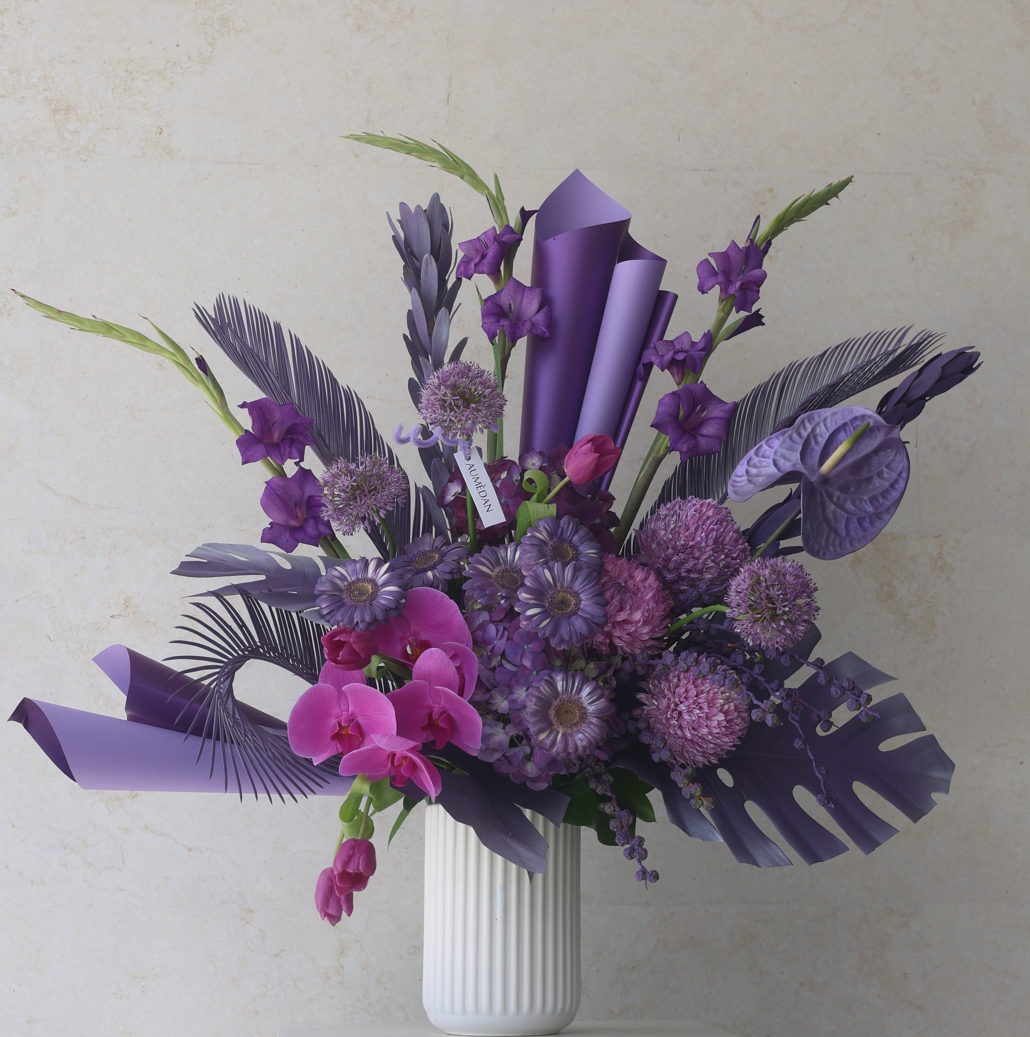 PURPLE BLOSSOM - VASE ARRANGEMENT