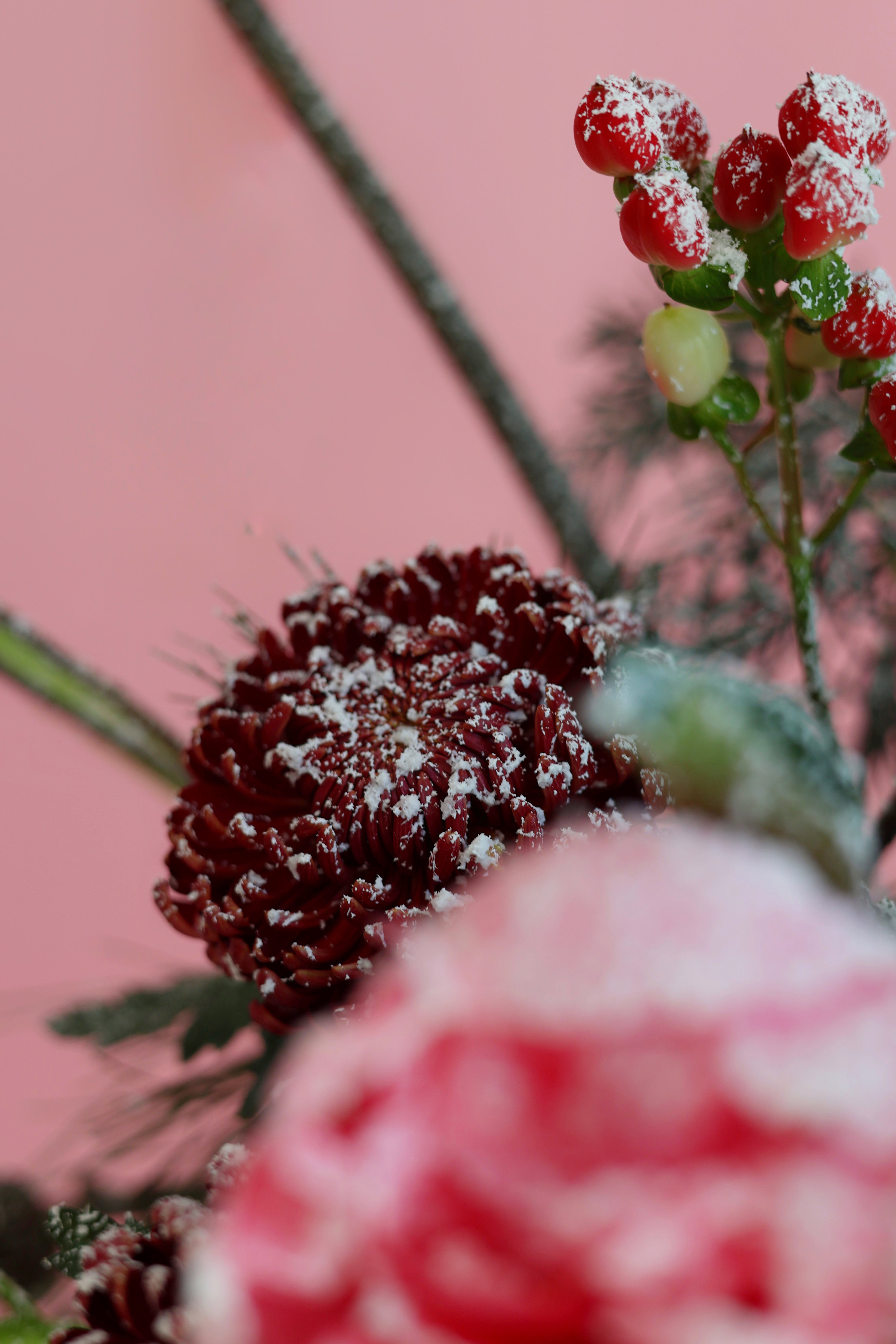 FROSTED ROMANCE - VASE ARRANGEMENT